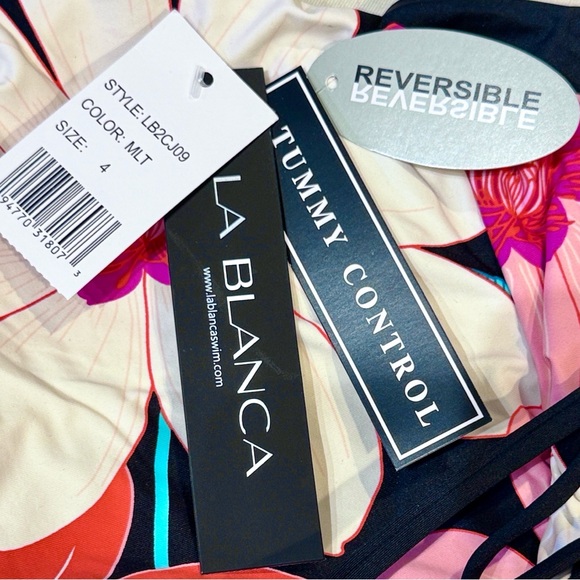 La Blanca Multi Full Bloom Reversible One-Piece Swimsuit - Picture 14 of 16